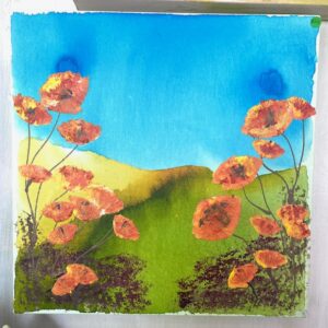 Golden Light Floral Artwork